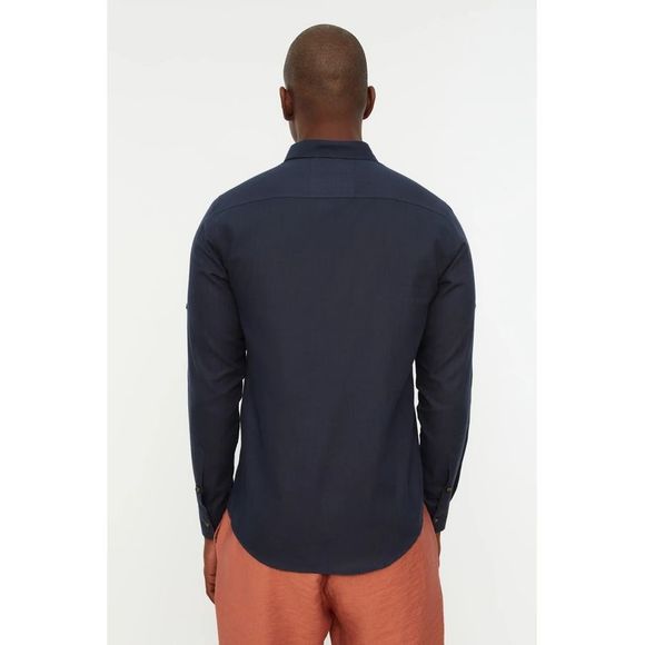 NWT Trendyol Men Slim fit Shirt collar weaving Shirt - Picture 5 of 12